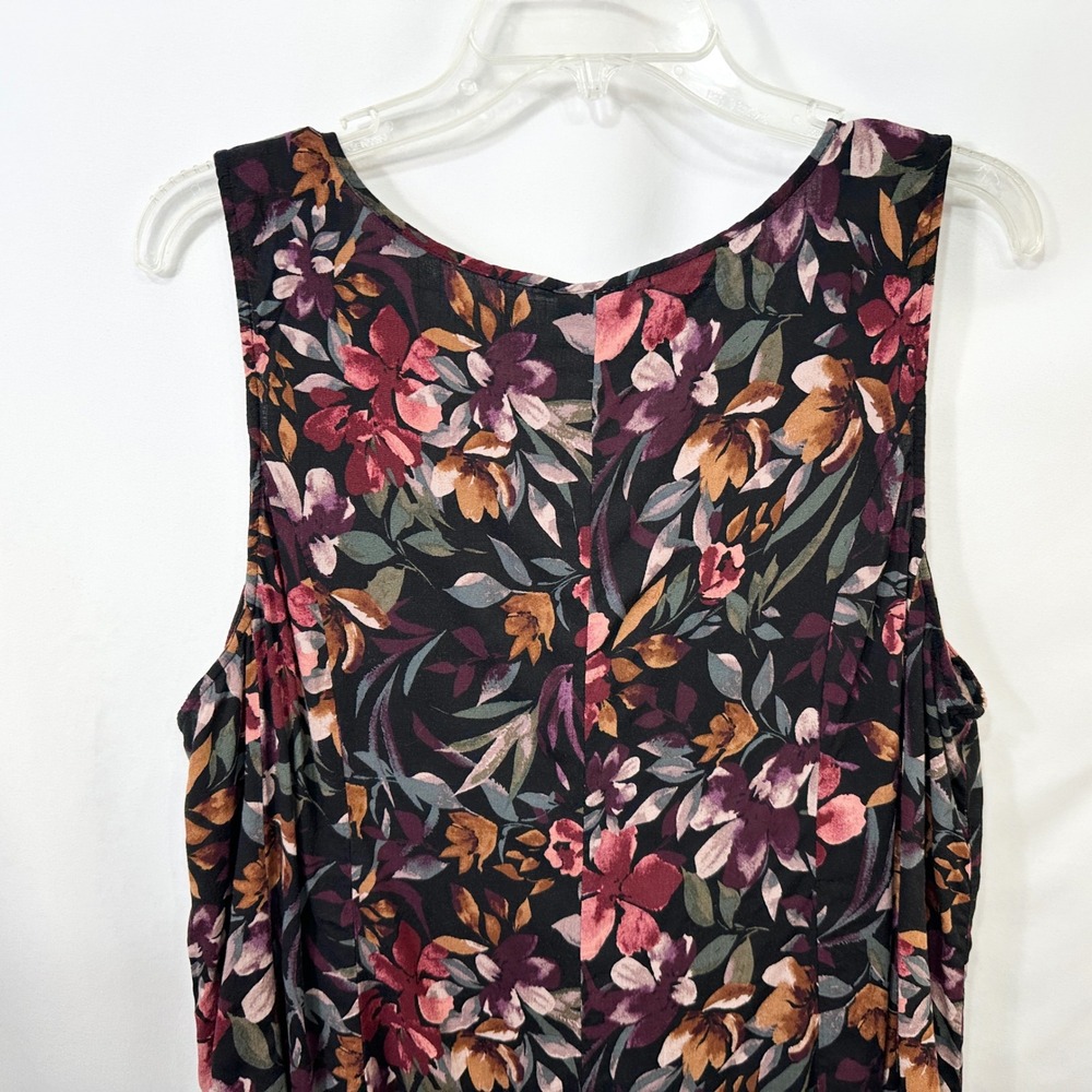 Torrid Plus Size 2X Tank Top Dark Floral Sleeveless Boho Crunchy Granola 1639 - Picture 7 of 10